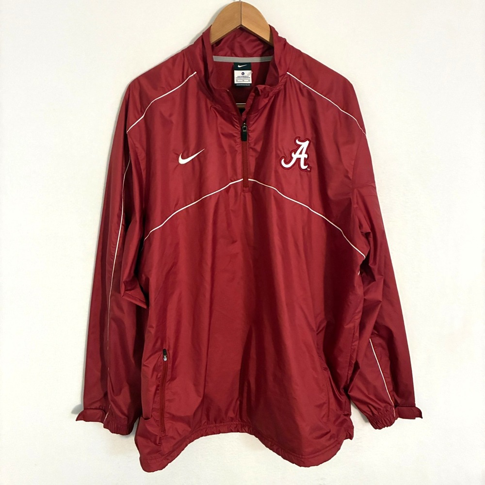 Alabama Crimson Tide Nike 1/4 Zip Pullover Men's XL Embroidered Windbreaker